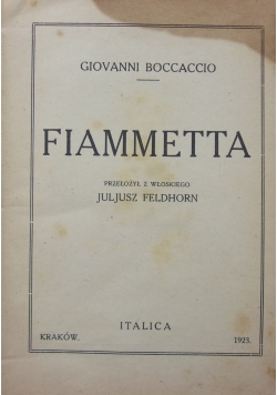 Fiammetta, 1923r.
