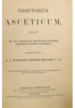 Directorium Asceticum, 1893 r.