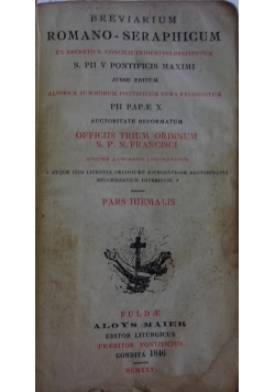 Breviarium Romano-Seraphicum, 1846 r.