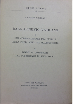 Dall' Archivio Vaticano