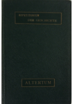 Repetitorium der Geschichte.Altertum,1911r.