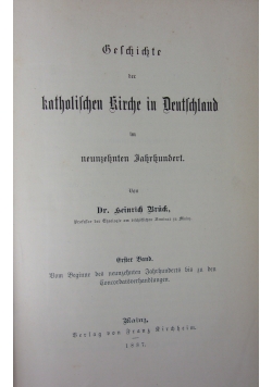 Geschichte der katholischen Kirche in Deutschland im neunzehnten Jahrhundert, 1887r.