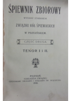 Śpiewnik zbiorowy. Część II, 1910 r.