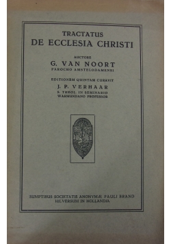 Tractatus de Ecclesia Christi, 1932r.