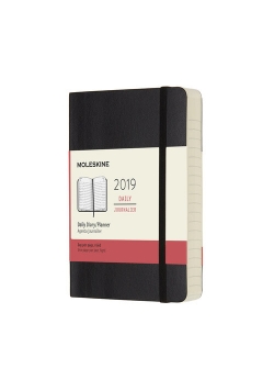 Kalendarz 2019 dzienny Moleskine 12M P czarny