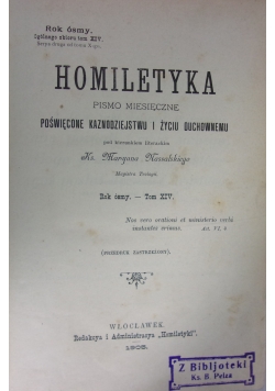 Homiletyka, 1905 r.