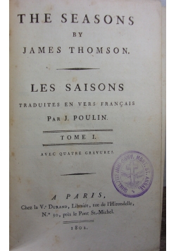 The seasons, les saisons, 1802 r.