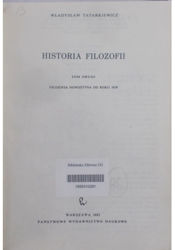 Historia filozofii, Tom II, 1947r.