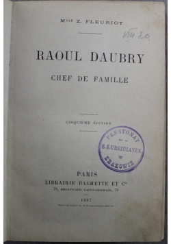 Raoul Daubry Chef de Famille 1897 r.
