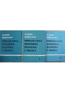 Powszechna historia państwa i prawa Tomy 1 2 i 3