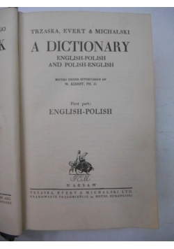 A dictionary English-Polish and Polish-English