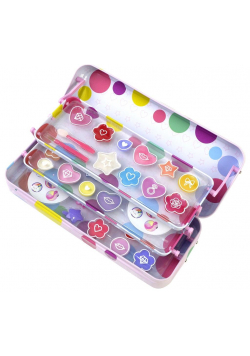 Trzypoziomowe met. etui z kosmetykami POP