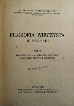 Filozofia wieczysta w zarysie Tom II 1947 r.