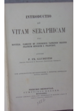 Introductio ad Vitam Seraphicam, 1882r.