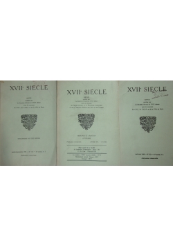 XVII Siecle, zestaw 3 książek