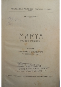 Maryja. Powieść ukraińska, 1908r