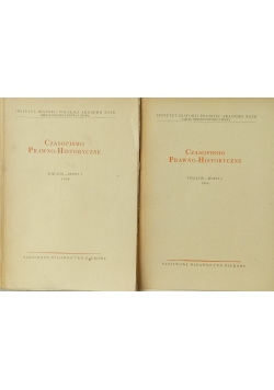 Czasopismo Prawno-Historyczne ,Tom XVIII ,Zeszyt 1 i 2