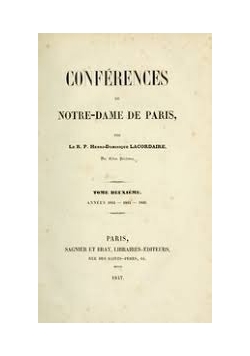 Conferences Notre Dame de Paris, 1845 r.