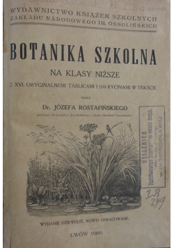 Botanika szkolna na klasy niższe, 1920 r.