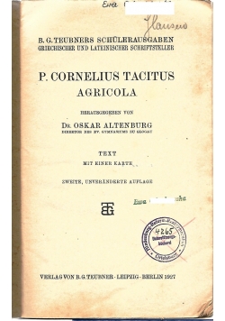 P. Cornelius Tacitus Agricola, 1904r.