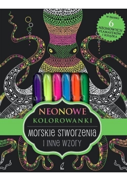 Neonowa kolorowanka. Morskie stworzenia