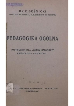 Pedagogika ogólna, 1946r.