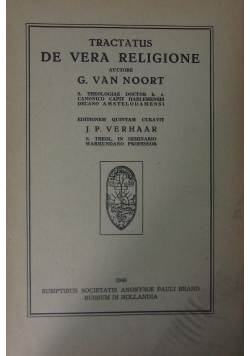 Tractatus De Vera Religione, 1929r.