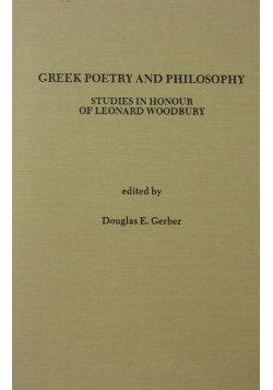 Greek Poetry and Philosophy