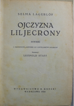 Ojczyzna Liljecrony 1924 r