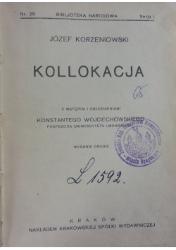 Kollokacja, 1925 r.