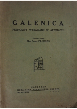 Galenica preparaty wyrabiane w aptekach, 1939 r.