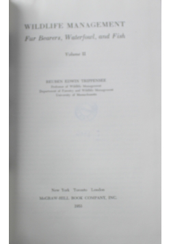 Wildlife Management Fur Bearers Waterflow and Fosh