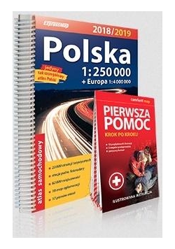 Atlas samochodowy Polska 2018/19 + Pierwsza pomoc