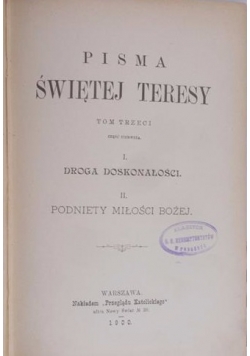 Pisma Świętej Teresy, 1900 r.