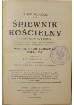 Śpiewnik Kościelny, 1928 r.