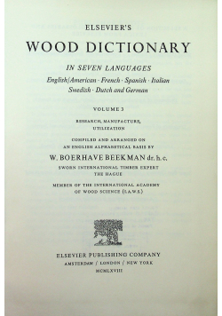 Elsevier s wood dictionary