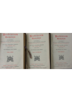 Breviarium Romanum, zestaw 3 książek, 1945 r.