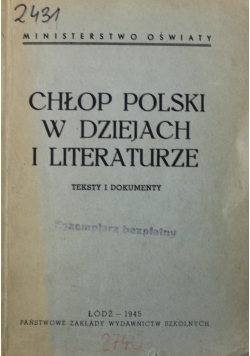 Chłop polski w dziejach i literaturze 1945 r.