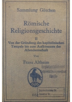 Romische Religionsgeschichte II ,1932 r.