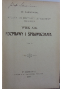 Rozprawy i sprawozdania, tom II, 1896 r.