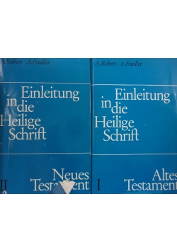 Einleitung in die heilige Schrift, Tom 1 i 2