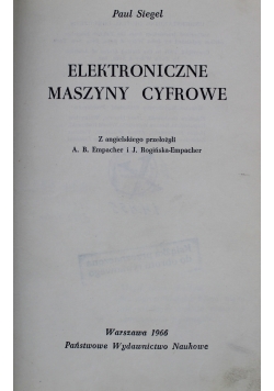Elektroniczne maszyny cyfrowe