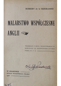 Malarstwo współczesne Anglii 1901 r