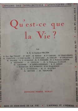 Qu'est-ce que la Vie ?