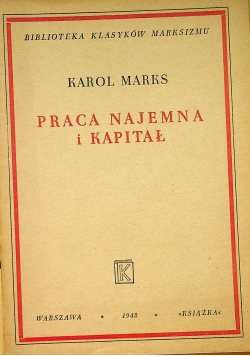 Praca Najemna i Kapitał 1948 r.