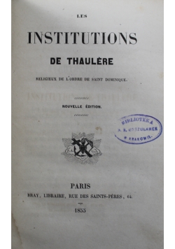 Institutions de thaulere 1855 r