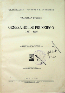 Geneza hołdu pruskiego 1937r