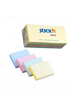 Notes samoprzylepny Pastel mix 4 kolory 100 kart.