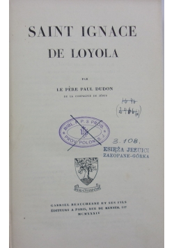 Saint ignace de Loyola, 1934 r.
