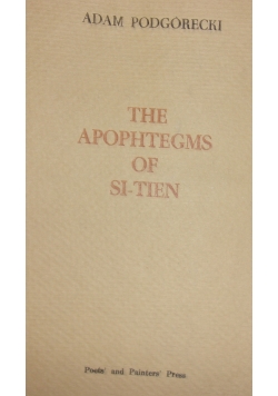 The apophthegms of si - tien